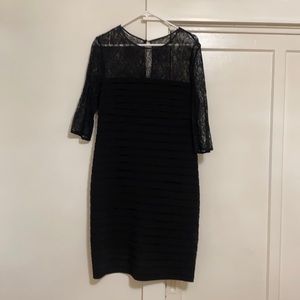 Black dress size 16 stretchy